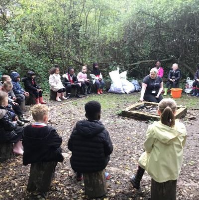 The Children visited the forest school area and learnt how to start a fire using flint and cotton wool.